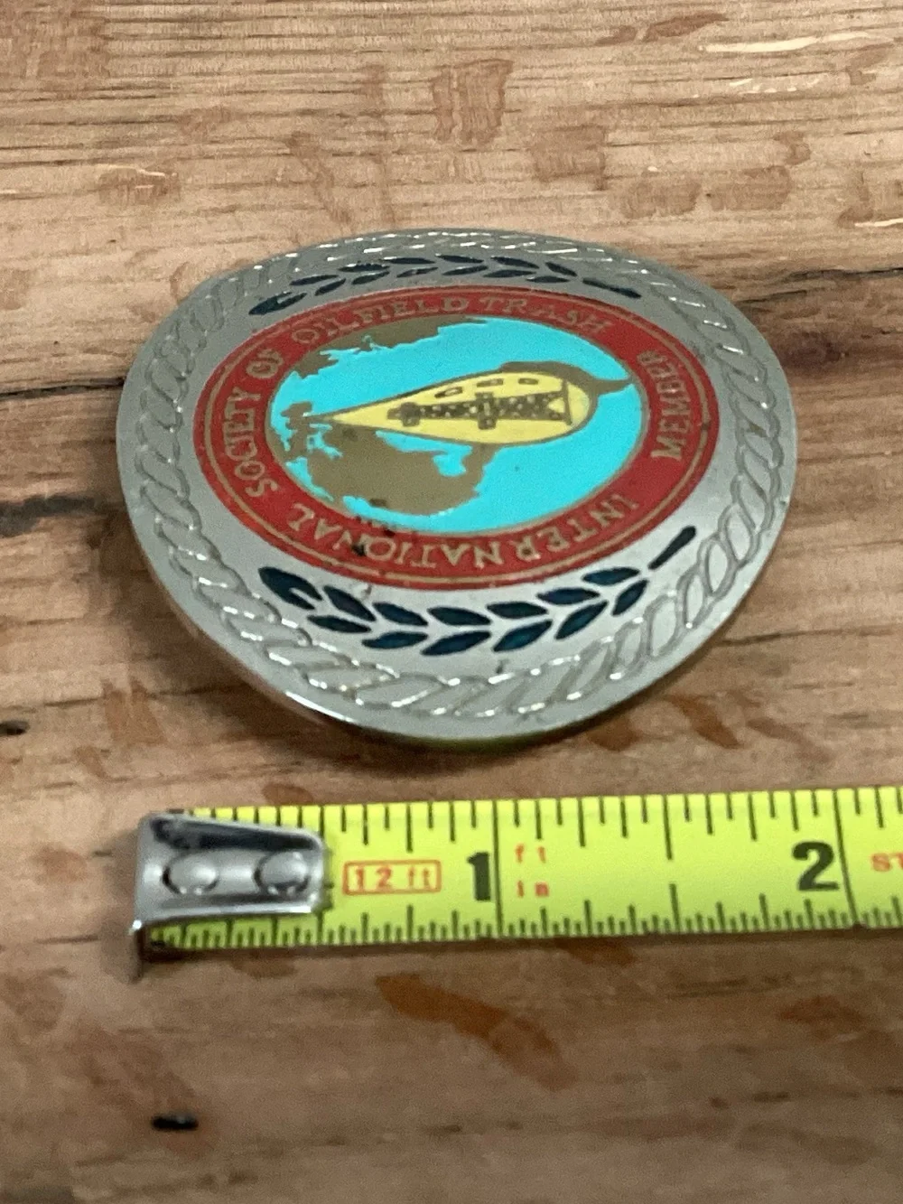 🔴 Vintage - International Society Of Oilfield Trash - Belt Buckle - (ISOT) Rare